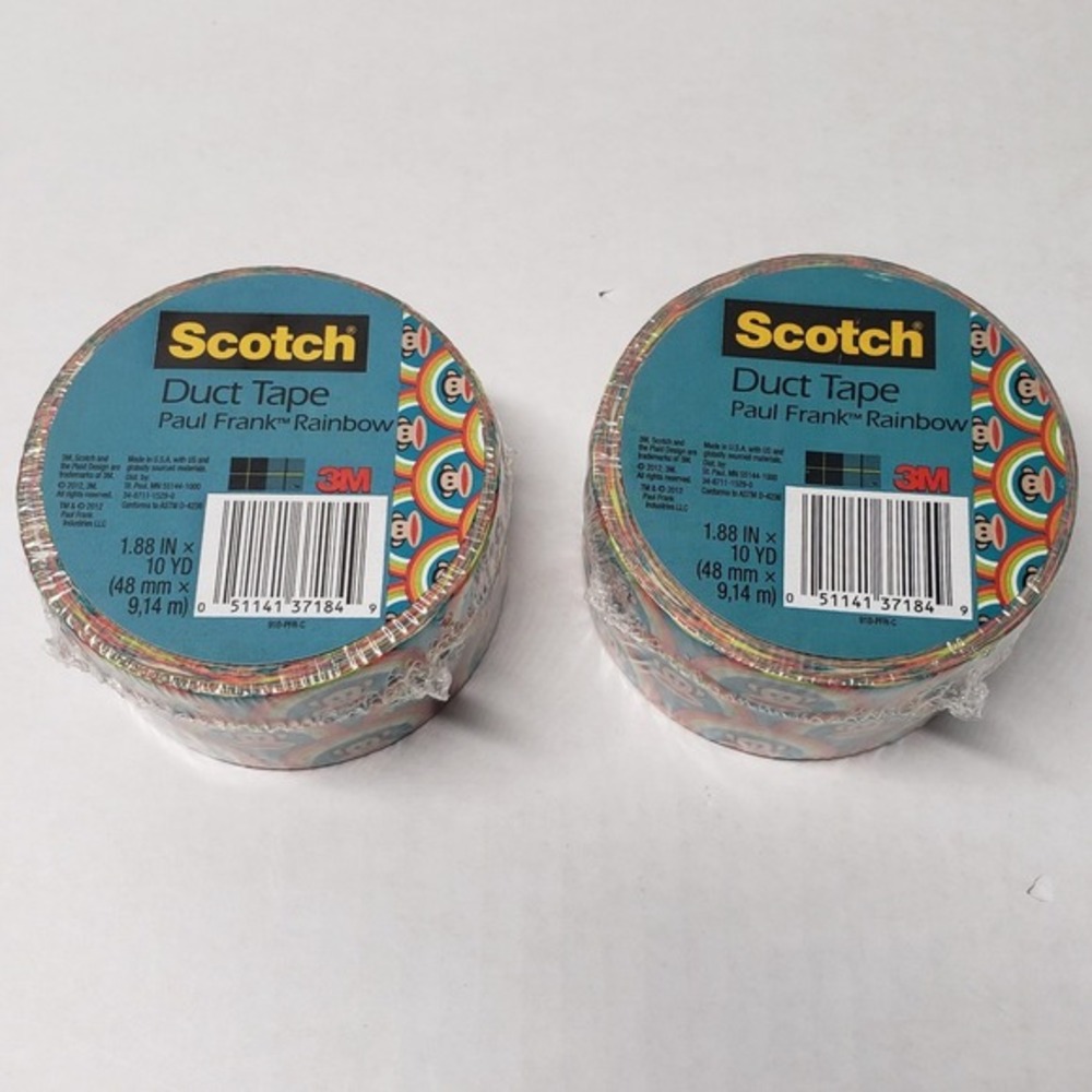 Scotch Paul Frank Julius Monkey‎ 3M Duct Tape 2012 Pride RARE Sealed Set Rainbow